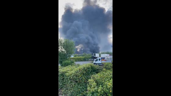 Massive fire breaks out at super smart services warehouse in Cannock, UK