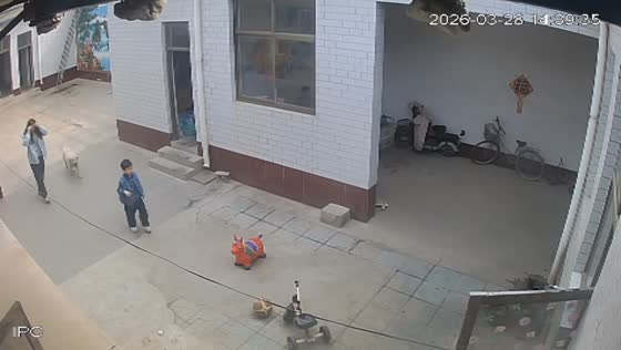 Boy falls after jumping off animal ride-on toy in Hebei, China