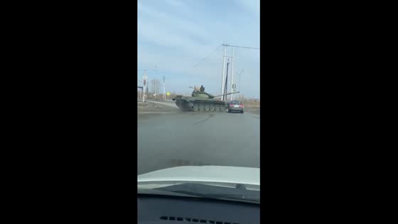 Tanker collides with car running red light in Nizhny Tagil, Russia