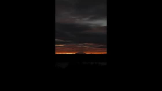 Stunning sunrise over Hood Canal in Hoodsport, Washington, USA