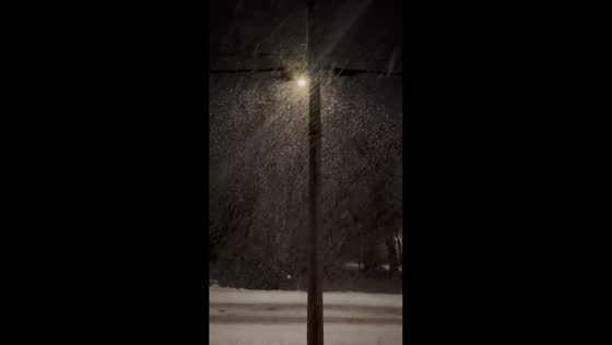 A little lake-effect burst blankets the night in Constableville, New York, USA 