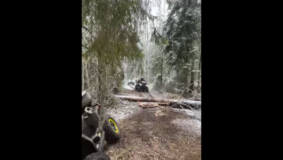 ATV rider loses control after obstacle in St. Petersburg, Russia