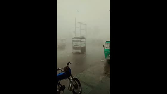 Severe rainfall and strong winds hit Fazalabad, Punjab, Pakistan