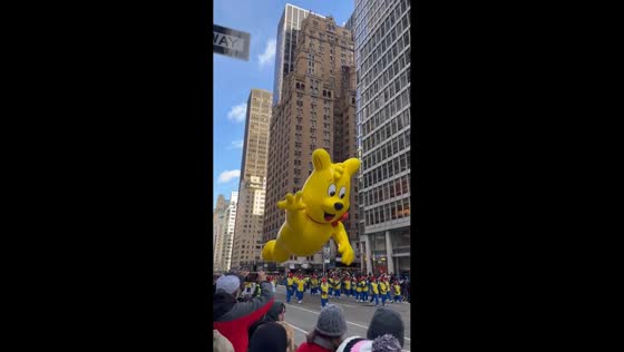 Iconic balloons dazzle crowds at New York Thanksgiving parade in USA