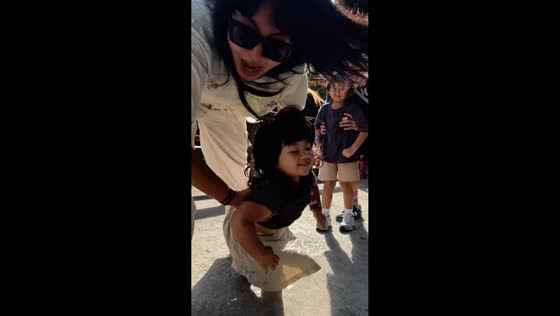 Family's fun moment turns surprising as mom stumbles in Banyuwangi, Indonesia