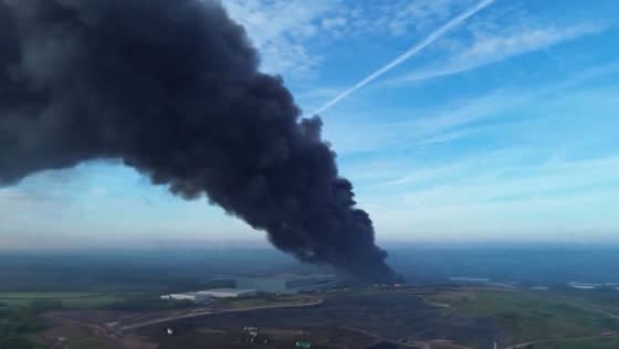 Massive fire breaks out at Cannock warehouse