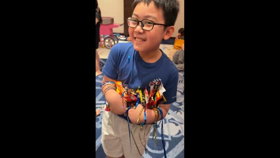 Hotel piñata activity entertains children during holiday staycation in Jakarta, Indonesia