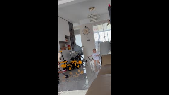 Ragdoll cat repeatedly knocks over toddler in Anhui, China