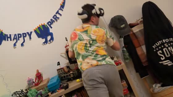 Person loses balance and hits wall while trying VR for the first time