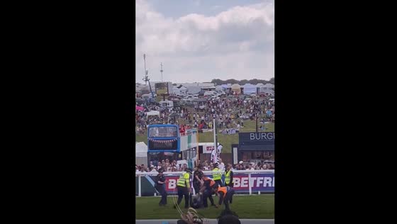 Animal rising activist arrested in dramatic derby field confrontation