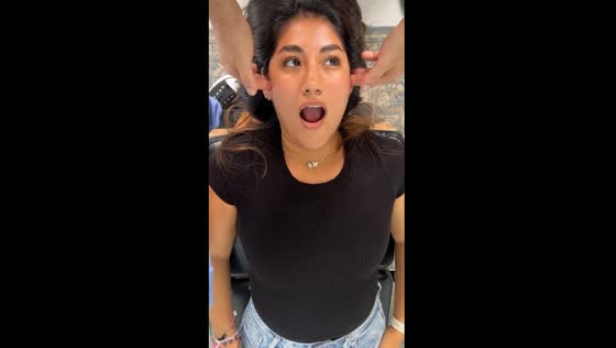 Chiropractic jaw adjustment captured on camera in Lima, Peru