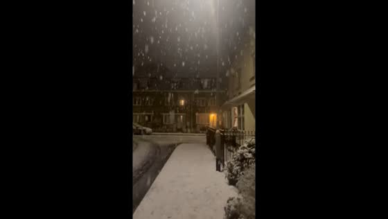 Heavy snow in Plymouth as storm Nelson hits Southwest England