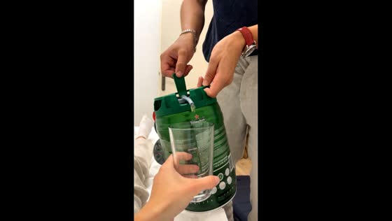 Beer pouring fail soaks bed in Split, Croatia