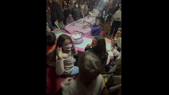Child's face pushed into cake during birthday in Chile