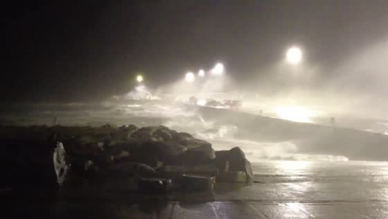  Strong winds and waves during storm in Blacksod, Erris, Ireland