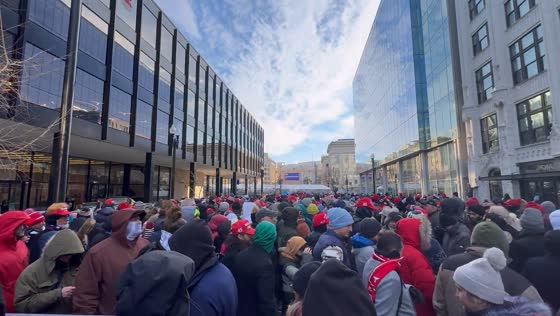 Large crowd gathers for Trump’s inauguration in Washington, D.C., USA