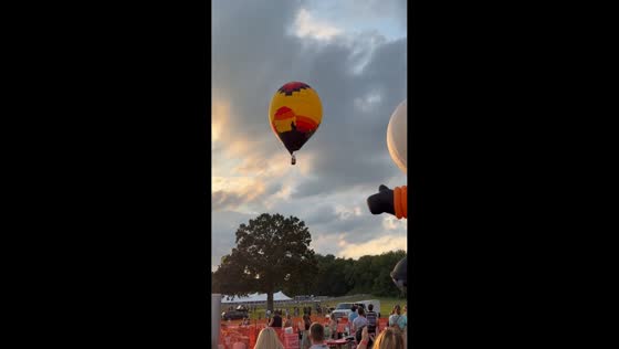 Hot air balloon recovers after dramatic ground drag in Canton, Ohio, USA