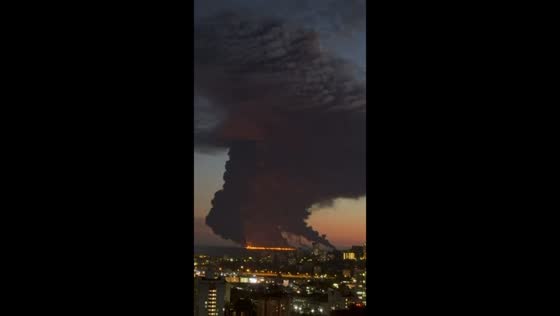 Oil tanker catches fire after unmanned boat strike off Sochi, Russia