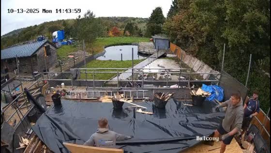 Man falls through balcony plywood while working in Kidderminster, England, UK