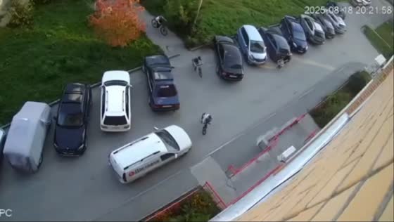 Boy cyclist injured in a road accident in Novosibirsk, Russia