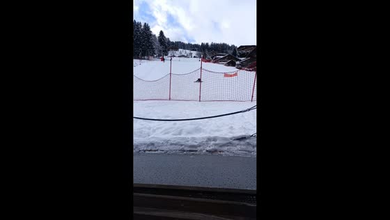 Woman crashes into fence while skiing in Saint-Gervais-les-Bains, France