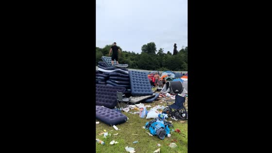 Inflatable mattress mayhem at Belvoir Castle