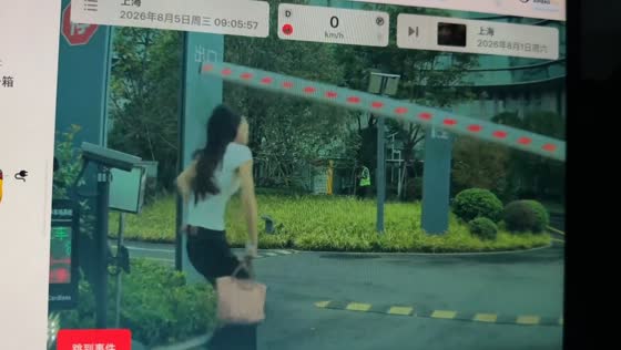 Woman accidentally struck by entrance barrier in Shanghai, China