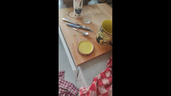 Tea mishap: cup bottom breaks, spills all!"