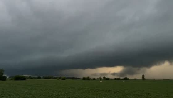 Dark storm clouds brew over Minnesota, USA