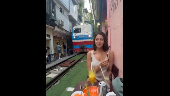 Dining on the edge: Hanoi's thrilling railway-side experience