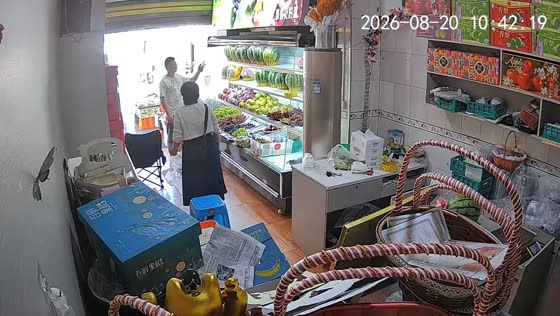 Watermelons fall from shelf and are crushed on store floor in Sichuan, China