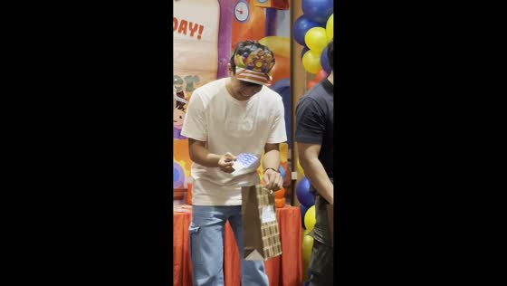 Funny party game twist during gift reveal in Manila, Philippines
