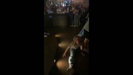 Person jumps into splits after being asked to leave stage in Chicago