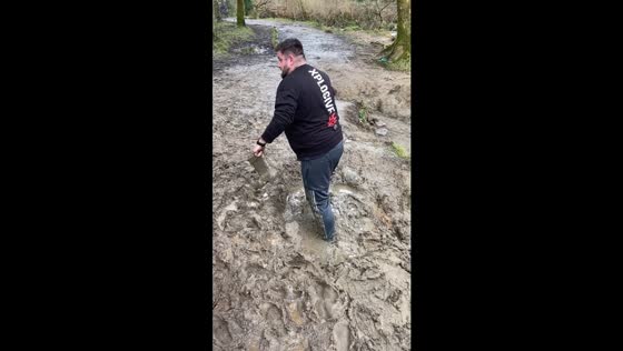 Mud mishap: family walk takes a hilarious turn