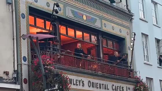 U2 surprise fans with pop-up concert on Dublin's Grafton Street in Dublin, Ireland