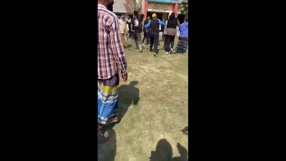 Post-election clashes involving BNP supporters in Adkhela, Bangladesh