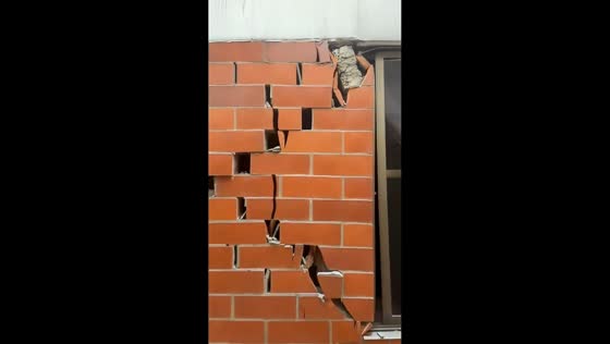 Earthquake damages home in San Fernando, Colombia