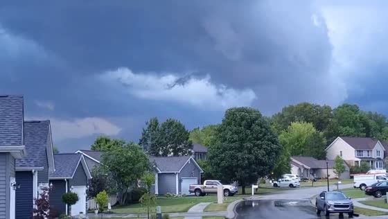 Stormy skies over Batesville, Indiana