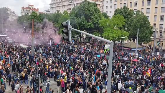Masses march on International Workers' Day in France to protest controversial Pension Law
