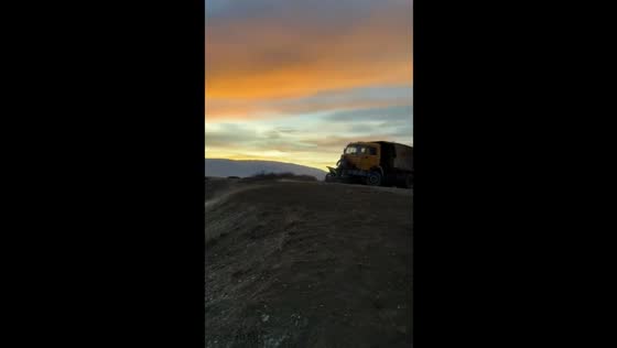 Motorcyclist collides with truck on hilltop in Dagestan