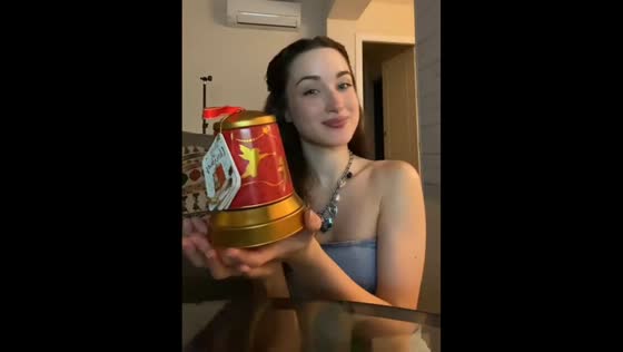 Bell toy startles woman with unexpected sound in Madrid, Spain