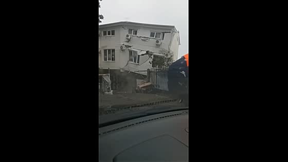 Three-story building collapses in Sochi as Black Sea cities battle fierce hurricane