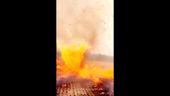 Whirlwind engulfs fire in Nawanshahr, Punjab
