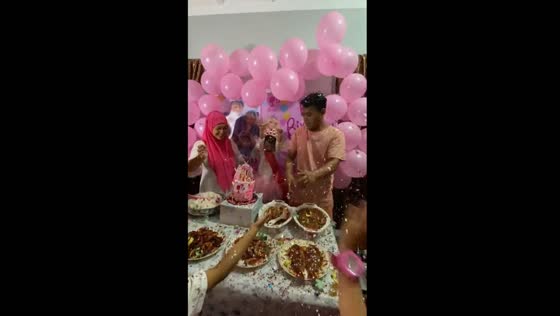 Confetti mishap at daughter's birthday party leads to food fiasco