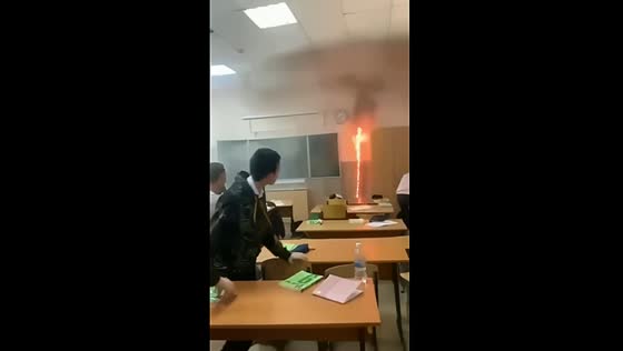 Short circuit fire erupts in Anapa School, swiftly extinguished by teacher