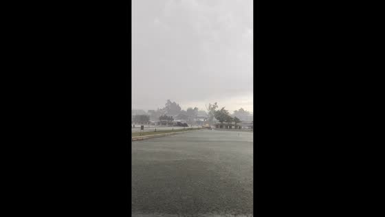 Strong winds destroy building roof in West Tulang Bawang, Indonesia