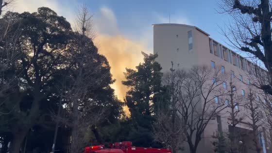 Burning near Japan Women's University: emergency response at former Tanaka Kakuei residence