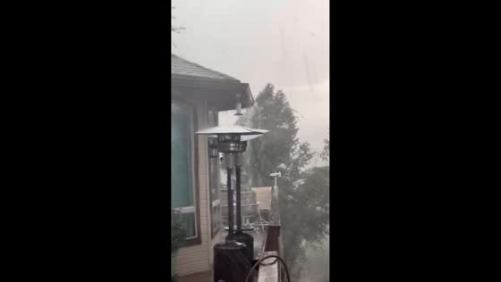 Monsoon storm drenches with gusty winds and heavy rain in Payson, USA