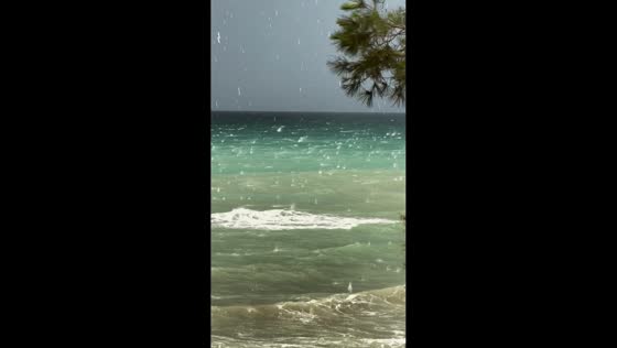 Violent hailstorm pounds Adriatic coast in Pineto, Italy