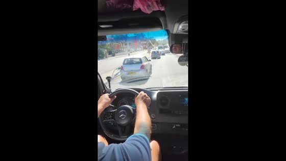 Car drives with gas pump hose still attached in Kiryat Malakhi, Israel